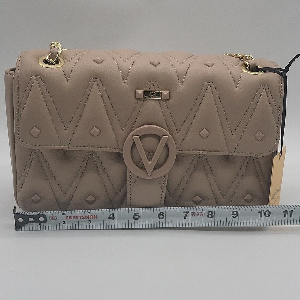 Valentino by Mario Valentino Antoinette Studs Dusty Pink Leather Bag NWT Italy - Picture 13 of 15